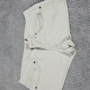 SO Women's Light Cream Jean Shorts